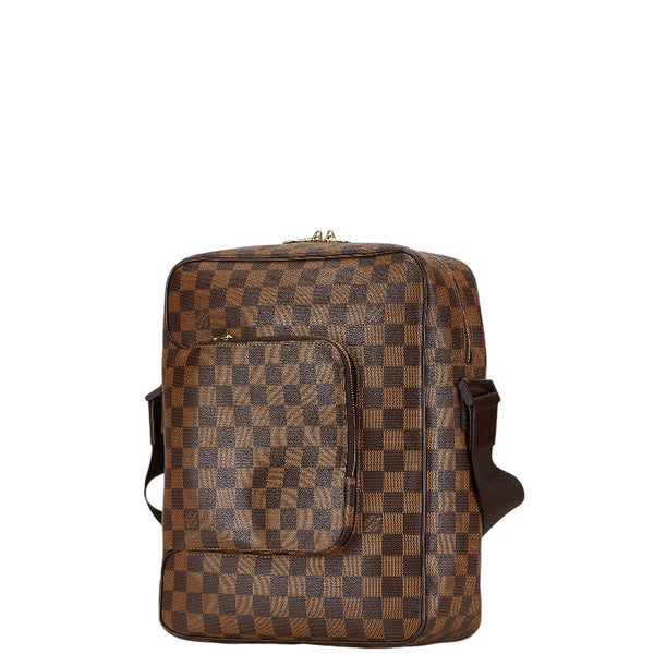 ルイ ヴィトン ダミエ オラフMM ショルダーバッグ N41441 ブラウン PVC レザー レディース LOUIS VUITTON 【中古】