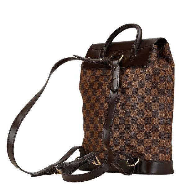 ルイ ヴィトン ダミエ ソーホー リュック バックパック N51132 ブラウン PVC レザー レディース LOUIS VUITTON 【中古】