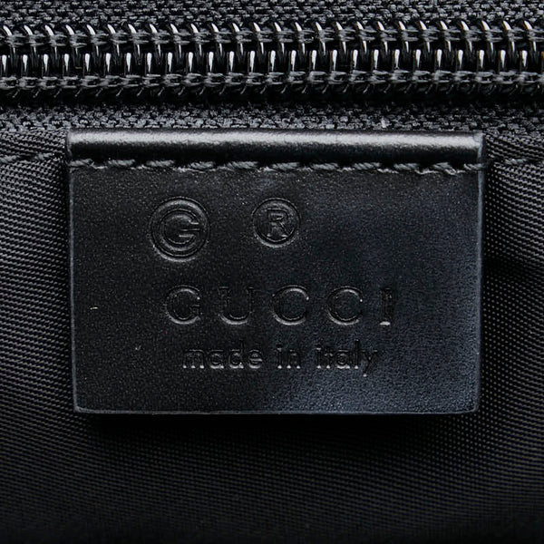 グッチ シェリーライン リュック バッグパック 630917 ブラック レザー ナイロン レディース GUCCI 【中古】