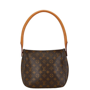 ルイ ヴィトン モノグラム ルーピングMM ショルダーバッグ ハンドバッグ M51146 ブラウン PVC レザー レディース LOUIS VUITTON 【中古】