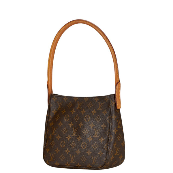 ルイ ヴィトン モノグラム ルーピングMM ショルダーバッグ ハンドバッグ M51146 ブラウン PVC レザー レディース LOUIS VUITTON 【中古】