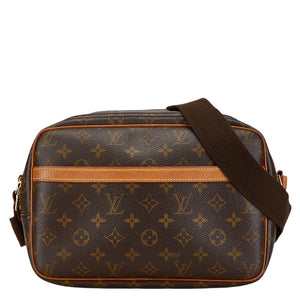 ルイ ヴィトン モノグラム  リポーターPM 斜め掛け ショルダーバッグ  M45254 ブラウン PVC レザー レディース LOUIS VUITTON 【中古】