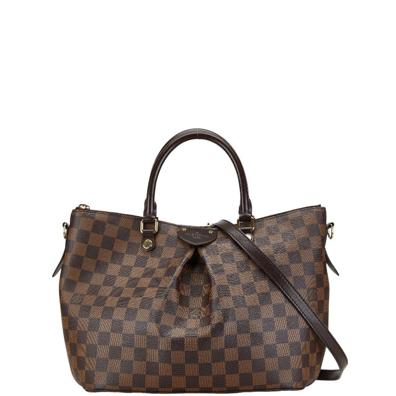 ルイ ヴィトン ダミエ シエナ PM ハンドバッグ ショルダーバッグ 2WAY N41545 ブラウン PVC レザー レディース LOUIS VUITTON 【中古】