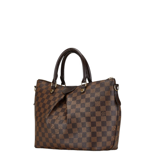 ルイ ヴィトン ダミエ シエナ PM ハンドバッグ ショルダーバッグ 2WAY N41545 ブラウン PVC レザー レディース LOUIS VUITTON 【中古】