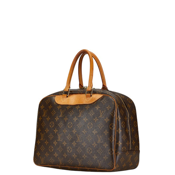 ルイ ヴィトン モノグラム ドーヴィル ハンドバッグ M47270 ブラウン PVC レザー レディース LOUIS VUITTON 【中古】