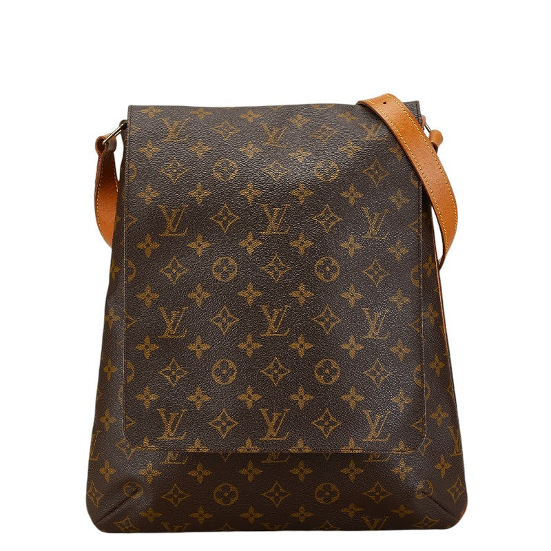 ルイ ヴィトン モノグラム ミュゼット 斜め掛け ショルダーバッグ M51256 ブラウン PVC レザー レディース LOUIS VUITTON 【中古】