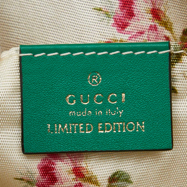 グッチ GGマーモント 斜め掛け ショルダーバッグ 574493　 ベージュ グリーン ストロー パイソン レディース GUCCI 【中古】