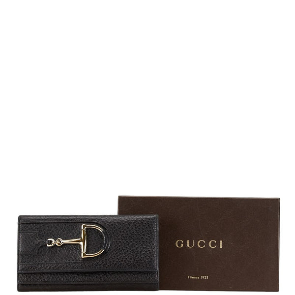 グッチ ホースビット 長財布 154257 ブラック レザー レディース GUCCI 【中古】