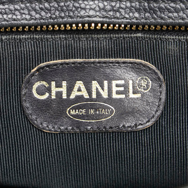 シャネル ココマーク チェーン ショルダーバッグ ブラック キャビアスキン レディース CHANEL 【中古】