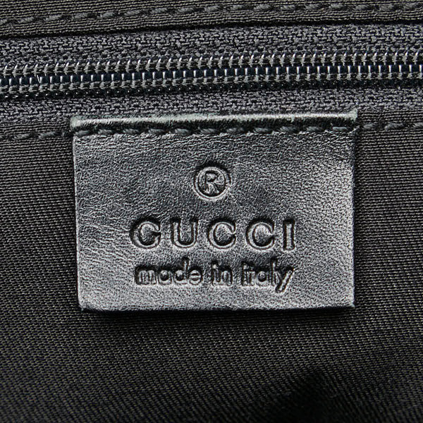 グッチ GGキャンバス シェリーライン ハンドバッグ トートバッグ 161717 ブラック キャンバス レザー レディース GUCCI 【中古】