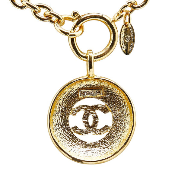 シャネル ココマーク メダリオン ネックレス ゴールド メッキ レディース CHANEL 【中古】