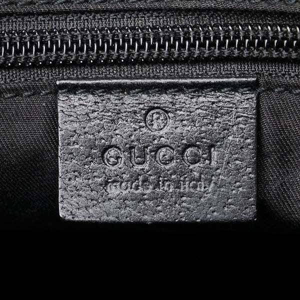 グッチ GGキャンバス 斜め掛け ショルダーバッグ 92551 ブラック キャンバス レザー レディース GUCCI 【中古】