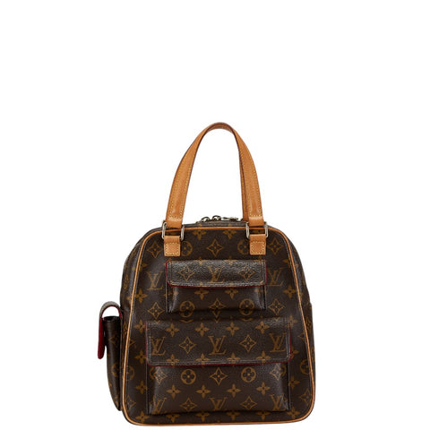 ルイ ヴィトン モノグラム エクサントリ シテ ハンドバッグ M51161 ブラウン PVC レザー レディース LOUIS VUITTON 【中古】