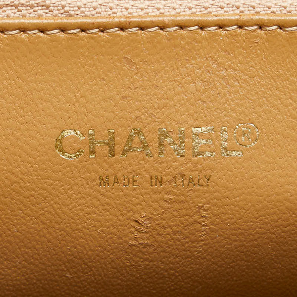 シャネル マトラッセ 復刻トート ココマーク トートバッグ ベージュ キャビアスキン レディース CHANEL 【中古】