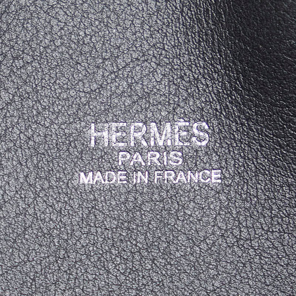 エルメス ポタモスカバスPM ハンドバッグ トートバッグ ブラウン レザー キャンバス レディース HERMES 【中古】