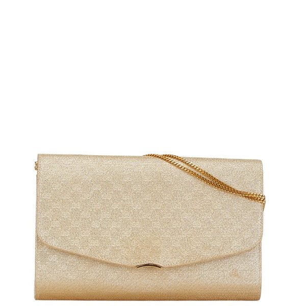 グッチ チェーン ショルダーバッグ ゴールド レザー レディース GUCCI 【中古】