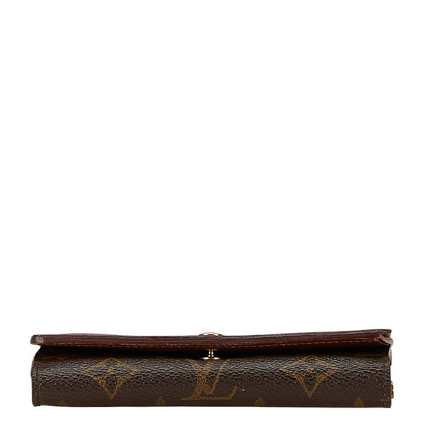 ルイ ヴィトン モノグラム ポルトフォイユ トレゾール 二つ折り財布 M61736 ブラウン PVC レザー レディース LOUIS VUITTON 【中古】