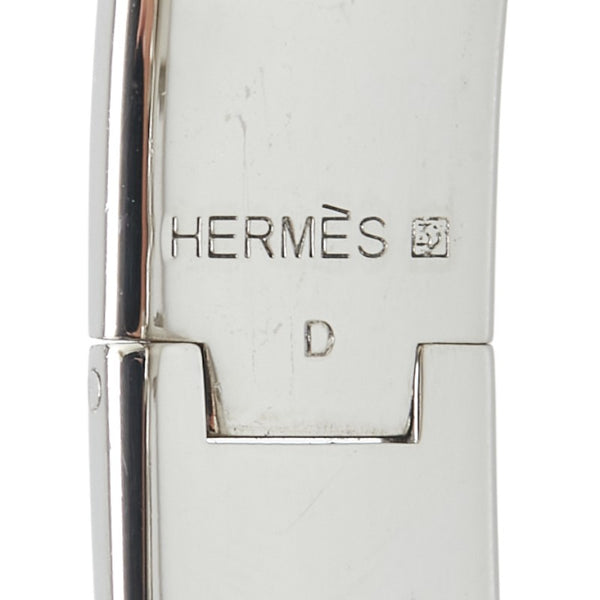 エルメス クリッククラックH PM ブレスレット シルバー ピンク メタル レディース HERMES 【中古】