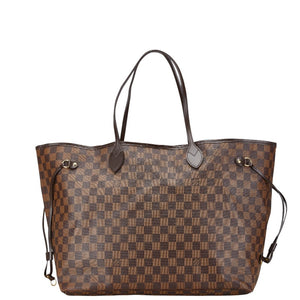 ルイ ヴィトン ダミエ ネヴァーフルGM ハンドバッグ トートバッグ N41357 ブラウン PVC レザー レディース LOUIS VUITTON 【中古】