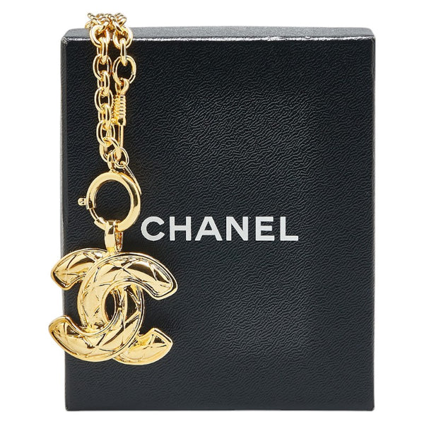 シャネル マトラッセ ココマーク ネックレス ゴールド メッキ レディース CHANEL 【中古】