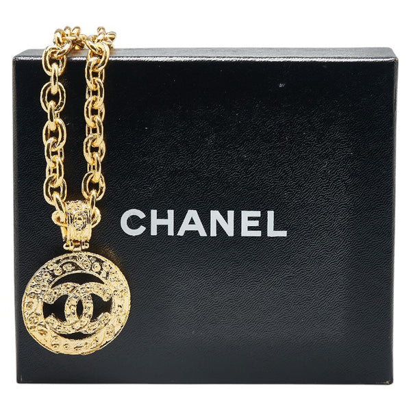 シャネル ヴィンテージ ココマーク ラウンド ネックレス ゴールド メッキ レディース CHANEL 【中古】