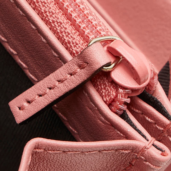 グッチ マイクログッチシマ ラブリー Gハート 長財布 ラウンドファスナー 308005 ピンク エナメル レザー レディース GUCCI 【中古】
