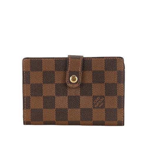 ルイ ヴィトン ダミエ ポルトモネ ヴィエノワ 二つ折り財布 N61664 ブラウン PVC レザー レディース LOUIS VUITTON 【中古】