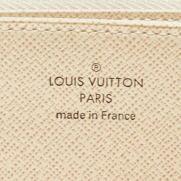 ルイ ヴィトン ダミエ アズール ジッピーウォレット ラウンドファスナー 長財布 N41660 ホワイト PVC レディース LOUIS VUITTON 【中古】