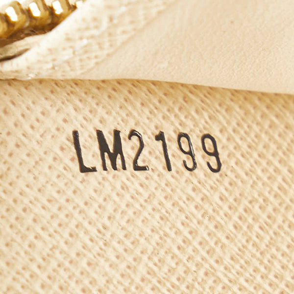 ルイ ヴィトン ダミエ アズール ジッピーウォレット ラウンドファスナー 長財布 N41660 ホワイト PVC レディース LOUIS VUITTON 【中古】
