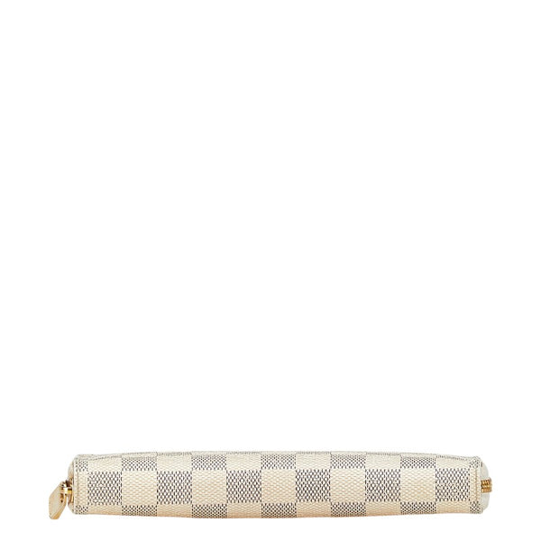 ルイ ヴィトン ダミエ アズール ジッピーウォレット ラウンドファスナー 長財布 N41660 ホワイト PVC レディース LOUIS VUITTON 【中古】