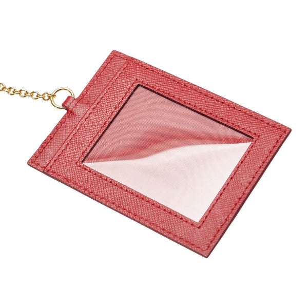 プラダ サフィアーノ 長財布 1MH132 レッド レザー レディース PRADA 【中古】