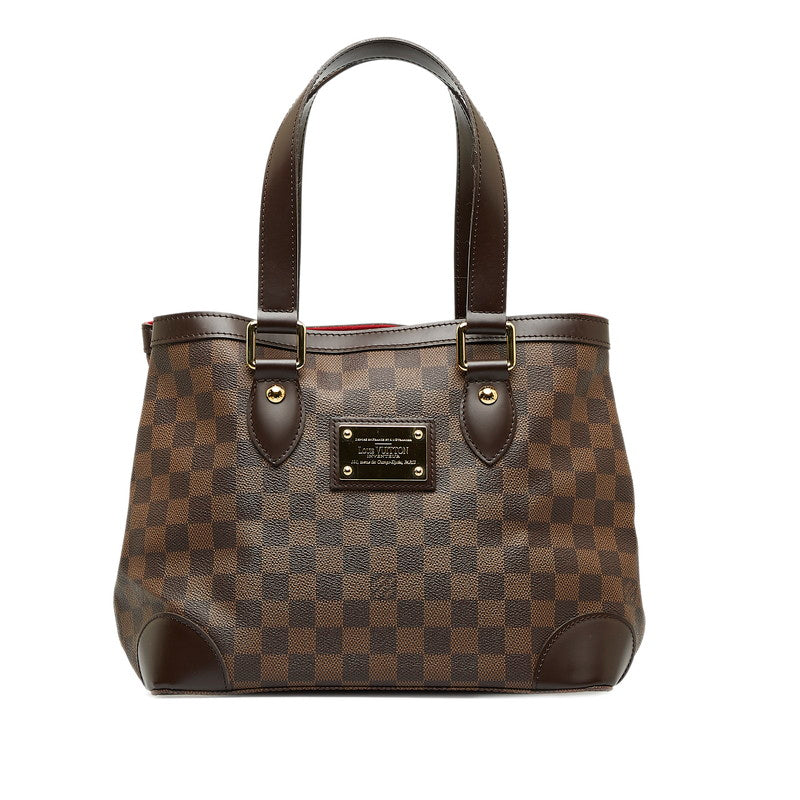 ルイ ヴィトン ダミエ ハムステッド PM トートバッグ  N51205 ブラウン PVC レザー レディース LOUIS VUITTON 【中古】