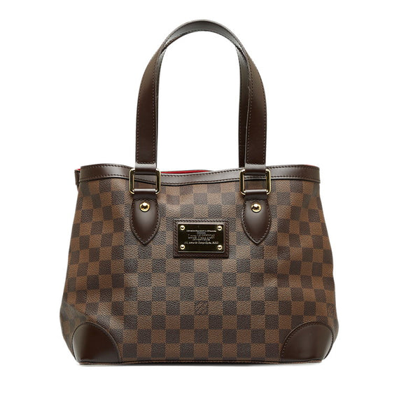 ルイ ヴィトン ダミエ ハムステッド PM トートバッグ  N51205 ブラウン PVC レザー レディース LOUIS VUITTON 【中古】