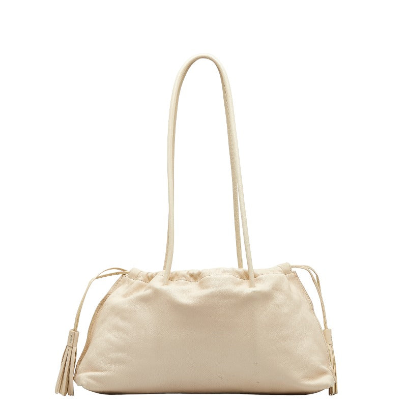 グッチ タッセル ハンドバッグ トートバッグ 001 4403 ホワイト アイボリー レザー レディース GUCCI 【中古】