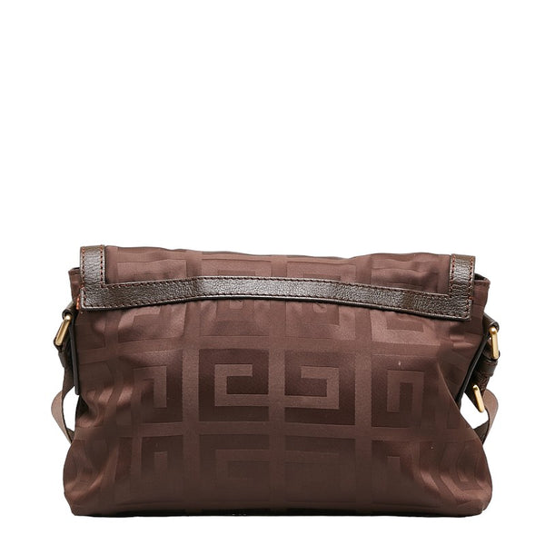ジバンシー 斜め掛け ショルダーバッグ ブラウン ナイロン レザー レディース Givenchy 【中古】