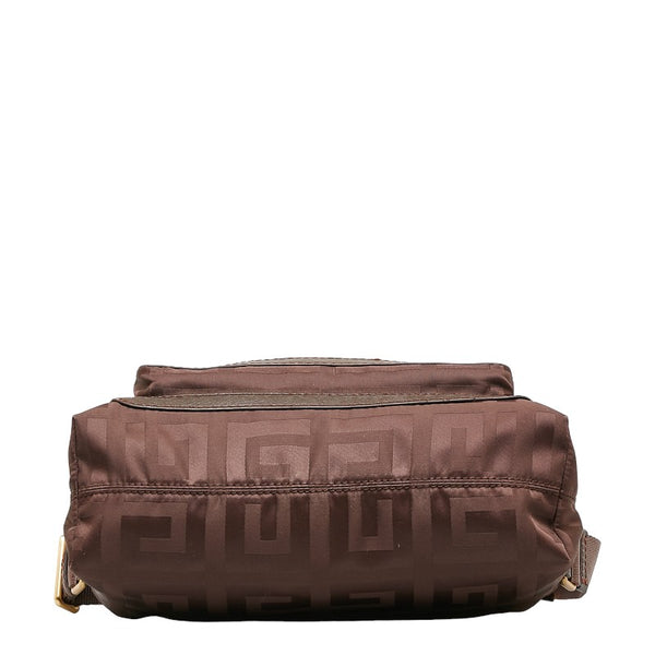 ジバンシー 斜め掛け ショルダーバッグ ブラウン ナイロン レザー レディース Givenchy 【中古】