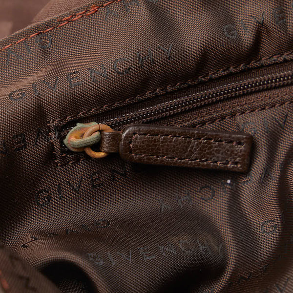 ジバンシー 斜め掛け ショルダーバッグ ブラウン ナイロン レザー レディース Givenchy 【中古】