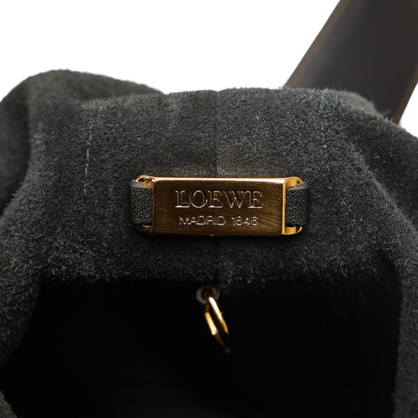 ロエベ アントン 斜め掛け ショルダーバッグ ブラック レザー レディース LOEWE 【中古】