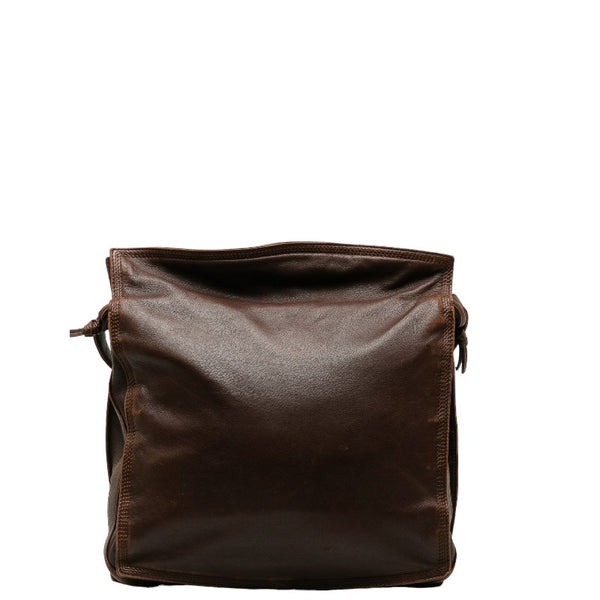ロエベ アナグラム 斜め掛け ショルダーバッグ ブラウン レザー レディース LOEWE 【中古】