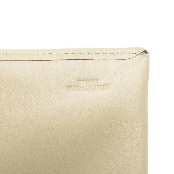 ロエベ リピートアナグラム トートバッグ ベージュ ブラウン レザー レディース LOEWE 【中古】