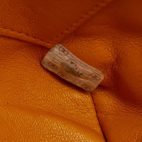 シャネル マトラッセ ゴールド金具 チェーン ショルダーバッグ トートバッグ オレンジ キャビアスキン レディース CHANEL 【中古】