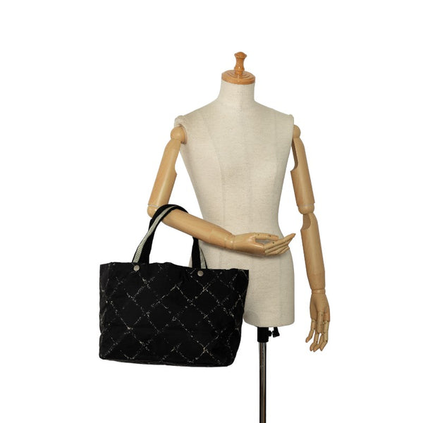 シャネル 旧トラベルライン トート トートバッグ ショルダーバッグ ブラック ナイロン レディース CHANEL 【中古】