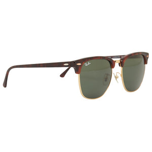 レイバン CLUBMASTER クラブマスター ウェリントン サングラス RB3016F ブラウン グリーン プラスチック メンズ Ray-Ban 【中古】