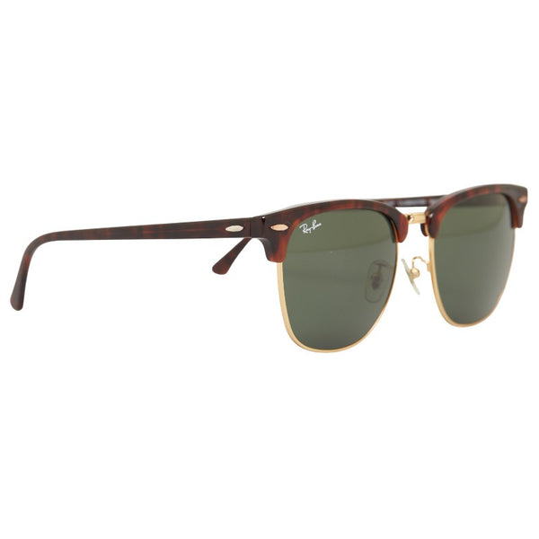 レイバン CLUBMASTER クラブマスター ウェリントン サングラス RB3016F ブラウン グリーン プラスチック メンズ Ray-Ban 【中古】