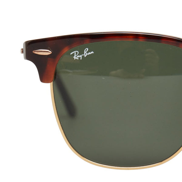 レイバン CLUBMASTER クラブマスター ウェリントン サングラス RB3016F ブラウン グリーン プラスチック メンズ Ray-Ban 【中古】