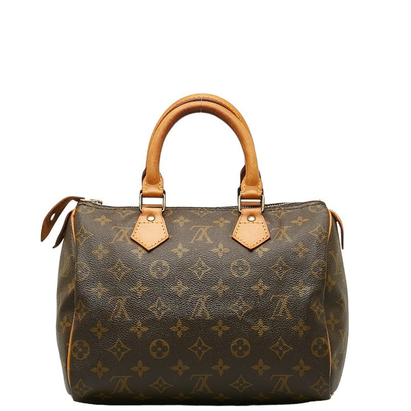 ルイ ヴィトン モノグラム スピーディ 25 ハンドバッグ ミニボストンバッグ M41109 ブラウン PVC レザー レディース LOUIS VUITTON 【中古】