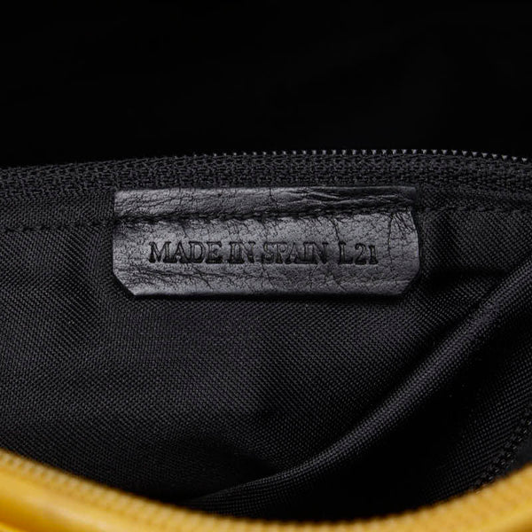 ロエベ アナグラム ミニハンドバッグ イエロー レザー レディース LOEWE 【中古】