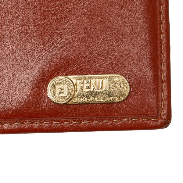 フェンディ ペカン 三つ折り財布 コンパクトウォレット 30959 ブラック ブラウン PVC レディース FENDI 【中古】