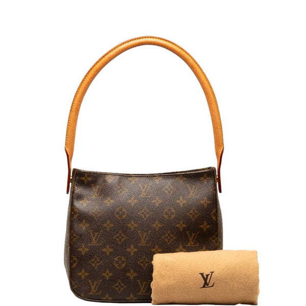 ルイ ヴィトン モノグラム ルーピングMM ショルダーバッグ ハンドバッグ M51146 ブラウン PVC レザー レディース LOUIS VUITTON 【中古】