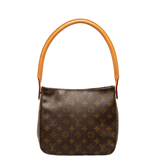 ルイ ヴィトン モノグラム ルーピングMM ショルダーバッグ ハンドバッグ M51146 ブラウン PVC レザー レディース LOUIS VUITTON 【中古】